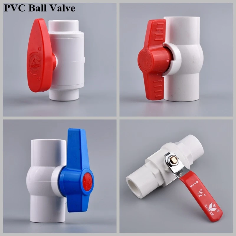 1Pc 20-63mm PVC Valve Quick Connector Ball Valve Water Pipe Joint, Agricultural Garden Watering Irrigation System Tube Fittings