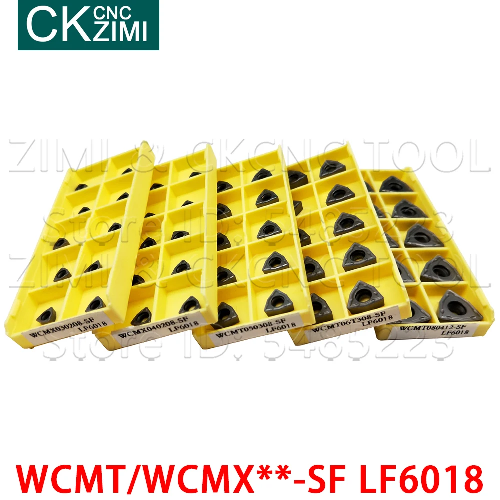 WCMT030208-SF WCMT050308-SF WCMT06T308-SF WCMT080412-SF WCMX040208-SF LF6018 كربيد CNC تحول U الحفر إدراج WCMT WCMX إدراج