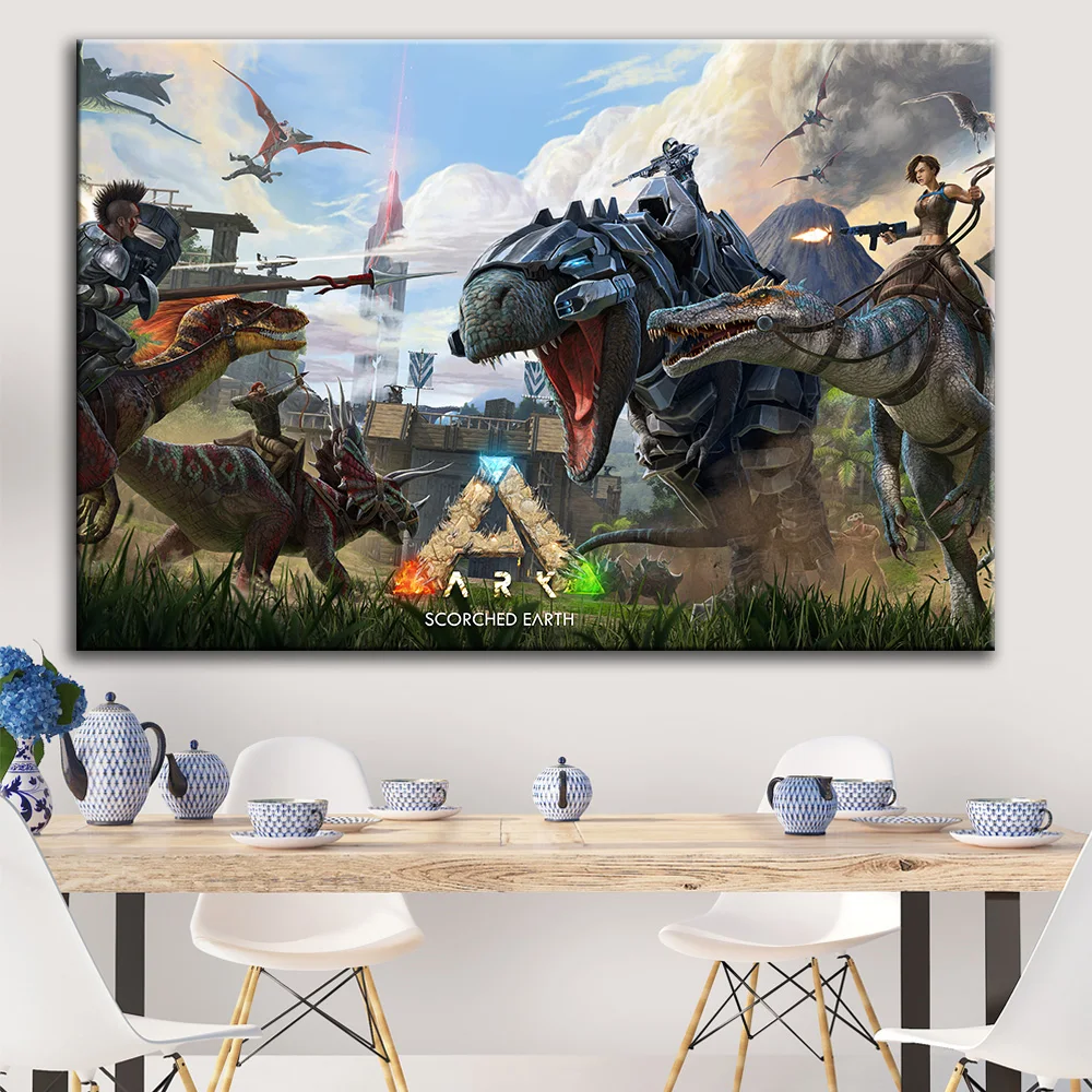 Cuadros Gamer Ark Survival Evolved Hit Poster Pictures Canvas Wall Art Home Decor Accessories Paintings Living Room Decoration