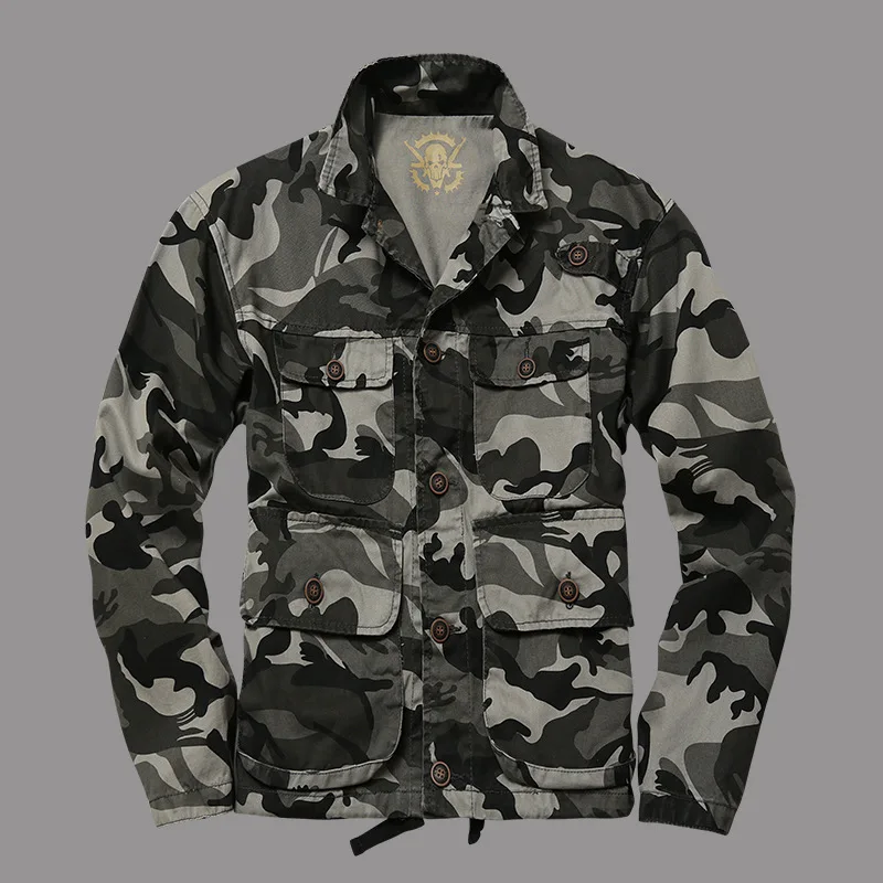 Jacket Men's Uniform Clothing New Outdoor Multi-Pockets Field Coats Mens Tactical Cotton Camouflage Jacket Tops Shirts Men