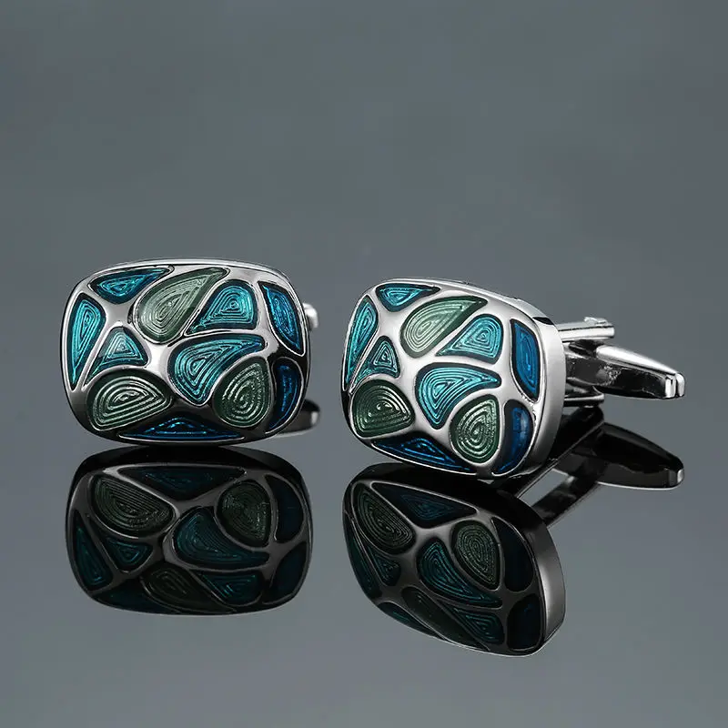 New fashion men\'s French shirt Cufflinks high quality enamel craft stripe Cufflinks wholesale / retail