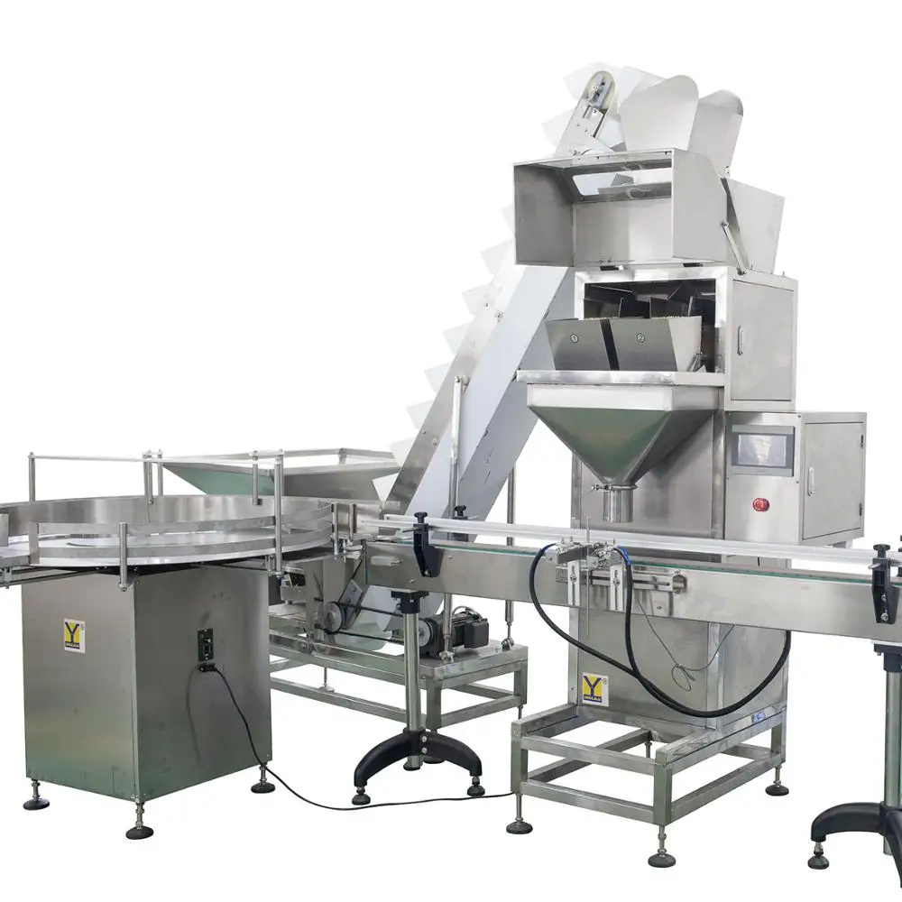 5 a 6000 gramas de linha de produção automática do grânulo aplicável ao feijão de embalagem, feijão de café, enchimento da garrafa de arroz, tampando, labelin