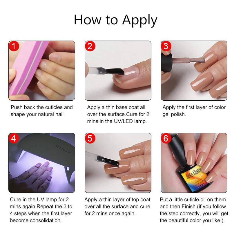 Arte Clavo Heißer Verkauf 8 ml Gel Nagellack Semi Permanent UV Hybrid Lack Soak Off Nail art Nagellack Primer maniküre Gel Lacke