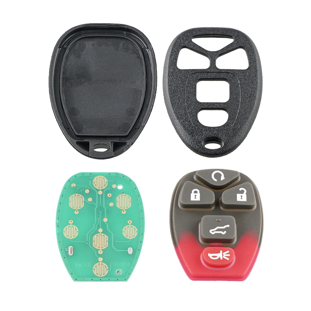 QWMEND 5Buttons Remote key For GMC Acadia Savana Sierra Yukon XL 1500 2007 2008 2009 2010 2011 2012 2013 2014 For OUC 159134155