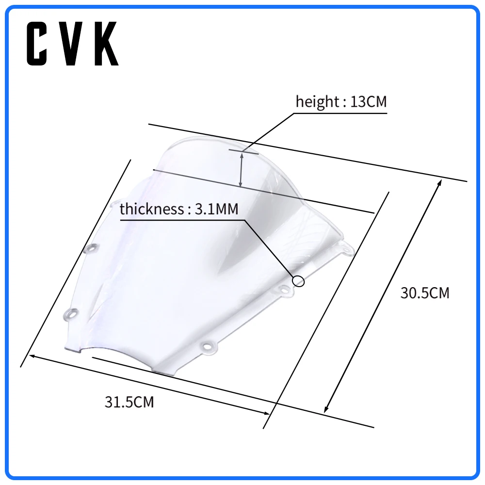 CVK Motorcycle Windshield Spoiler Windscreen Air Wind Deflector For HONDA CBR600RR CBR600 CBR 600 RR F5 2003 2004 03-04 Partts