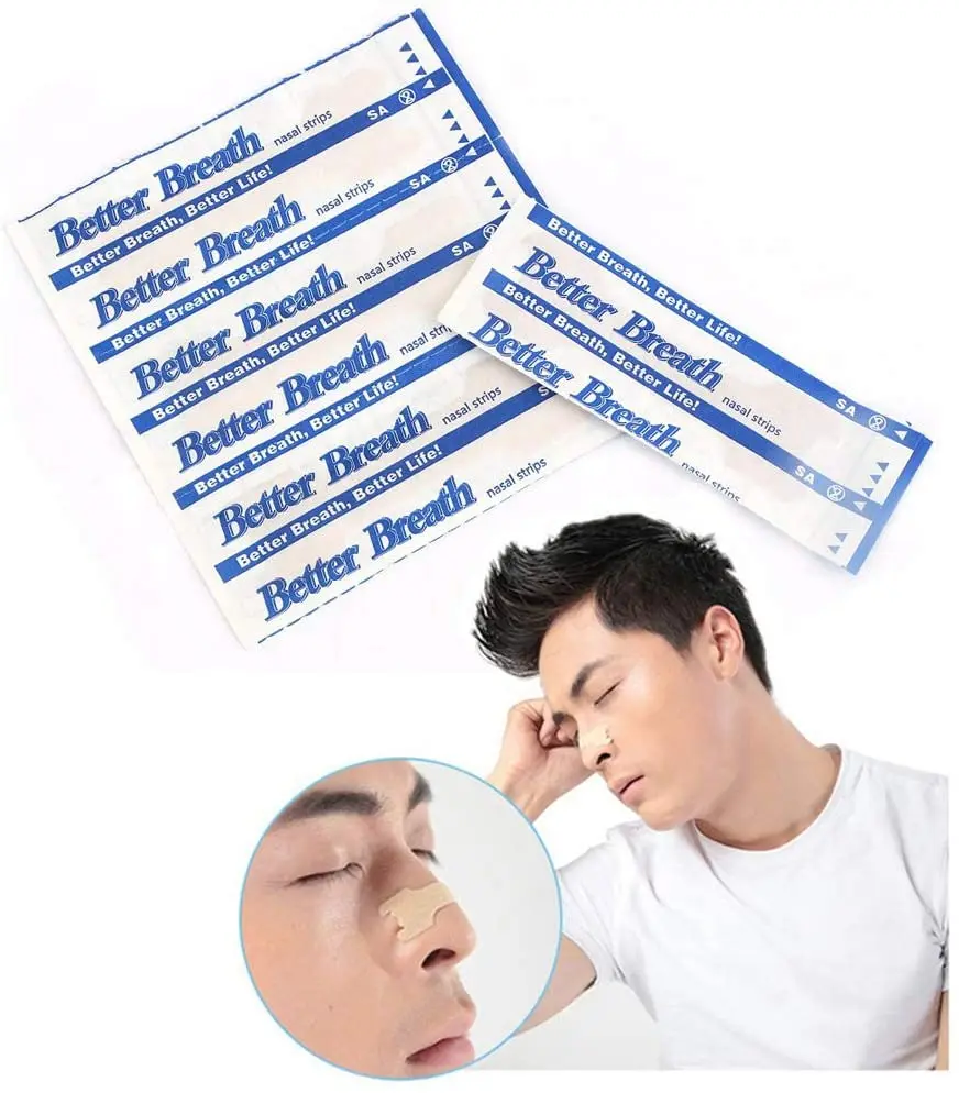 100Pcs Better Breathe Nasal Strips High Quality Stop Snoring Nose Patch For Sleeping Reduce Snore Health Care Anti snore Aid Too