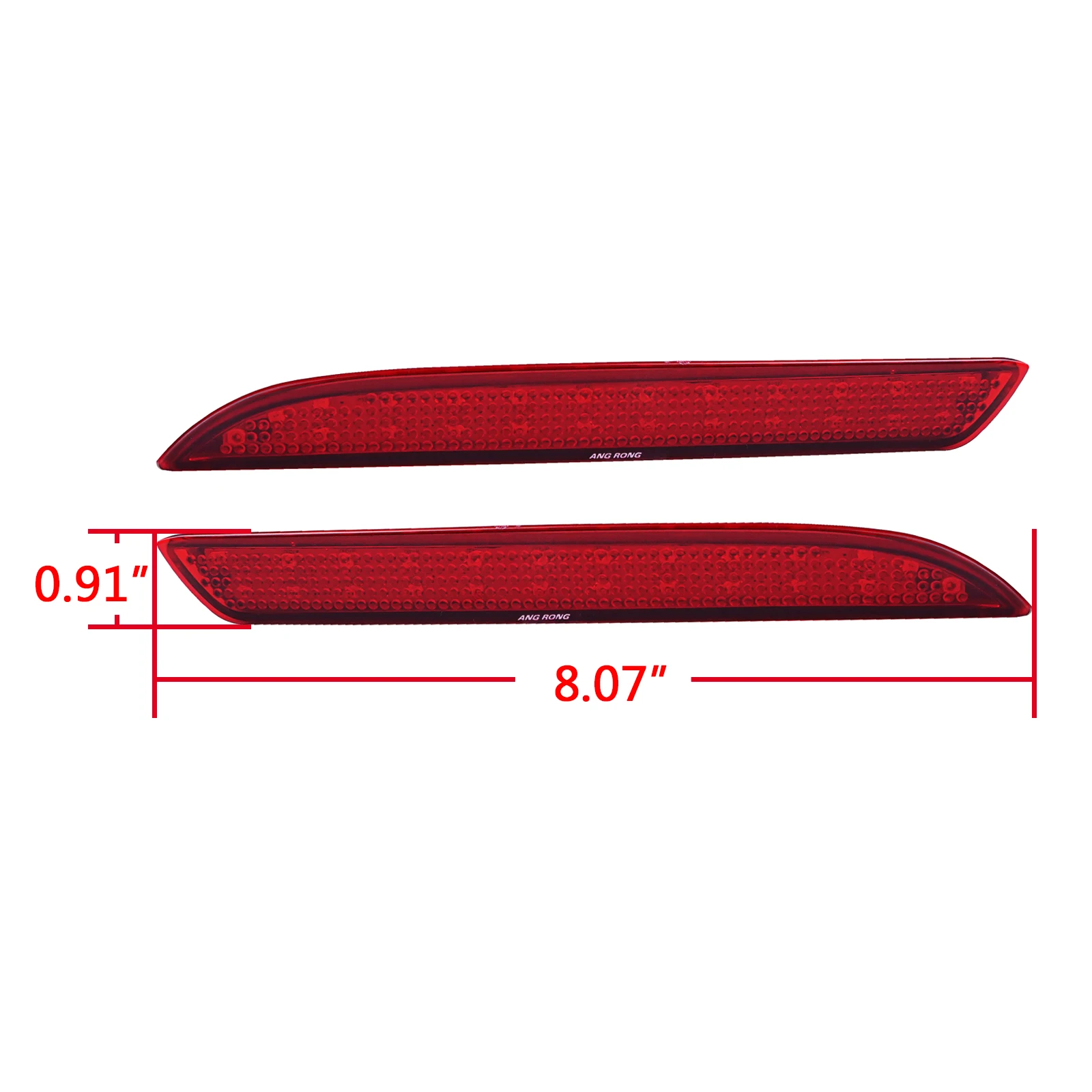 2x lente roja LED Reflector de parachoques trasero luz de freno de parada trasera para Honda Insight CR-Z 10-14 CR-V 12-14 FIT 18+ Acura TSX Wagon 12+