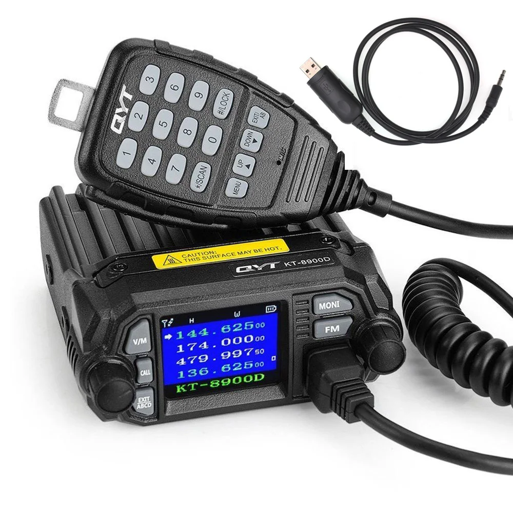 ¡Arriba! KT-8900D Mini Radio móvil de doble banda 136-174MHz y 400-480MHz 25W Walkie Talkie KT8900 estación transceptor