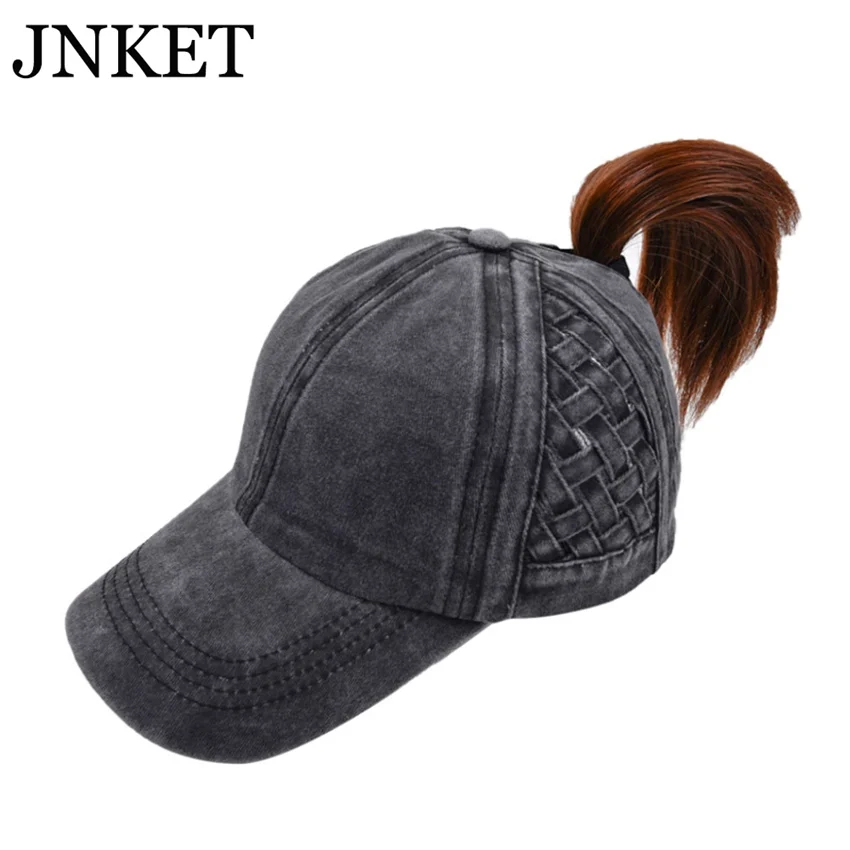 

JNKET Women Ponytail Baseball Cap Hollow Out Breathable Cap Hip Hop Caps Outdoor Sport Sunhat Adjustable Snapbacks Hats Gorras B