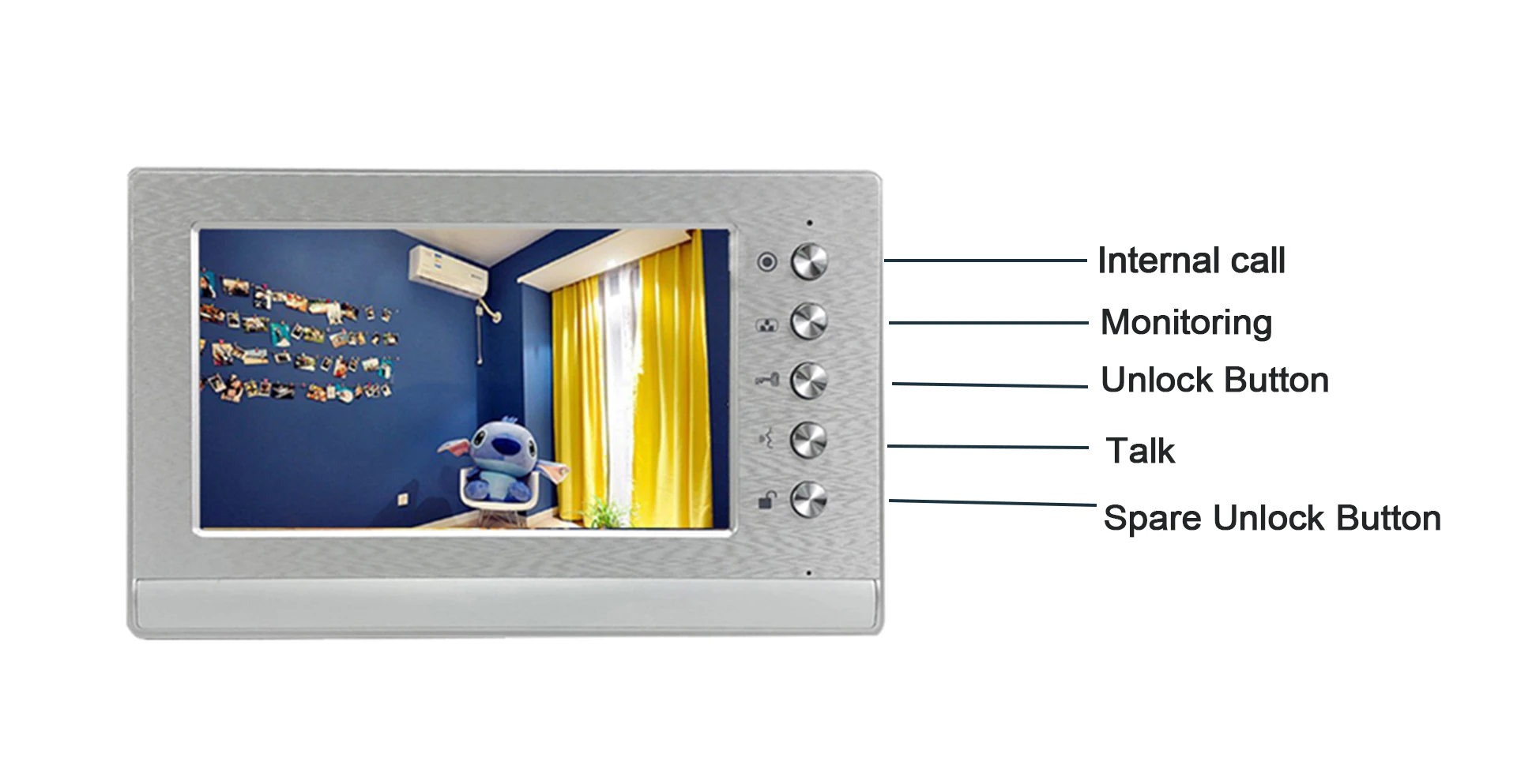 Imagem -04 - Dragonsview Polegada Monitor de Telefone da Porta Vídeo Kit Intercom Portão Desbloquear Sistema Vídeo Porteiro para Casa com Fio Cor Lcd Campainha