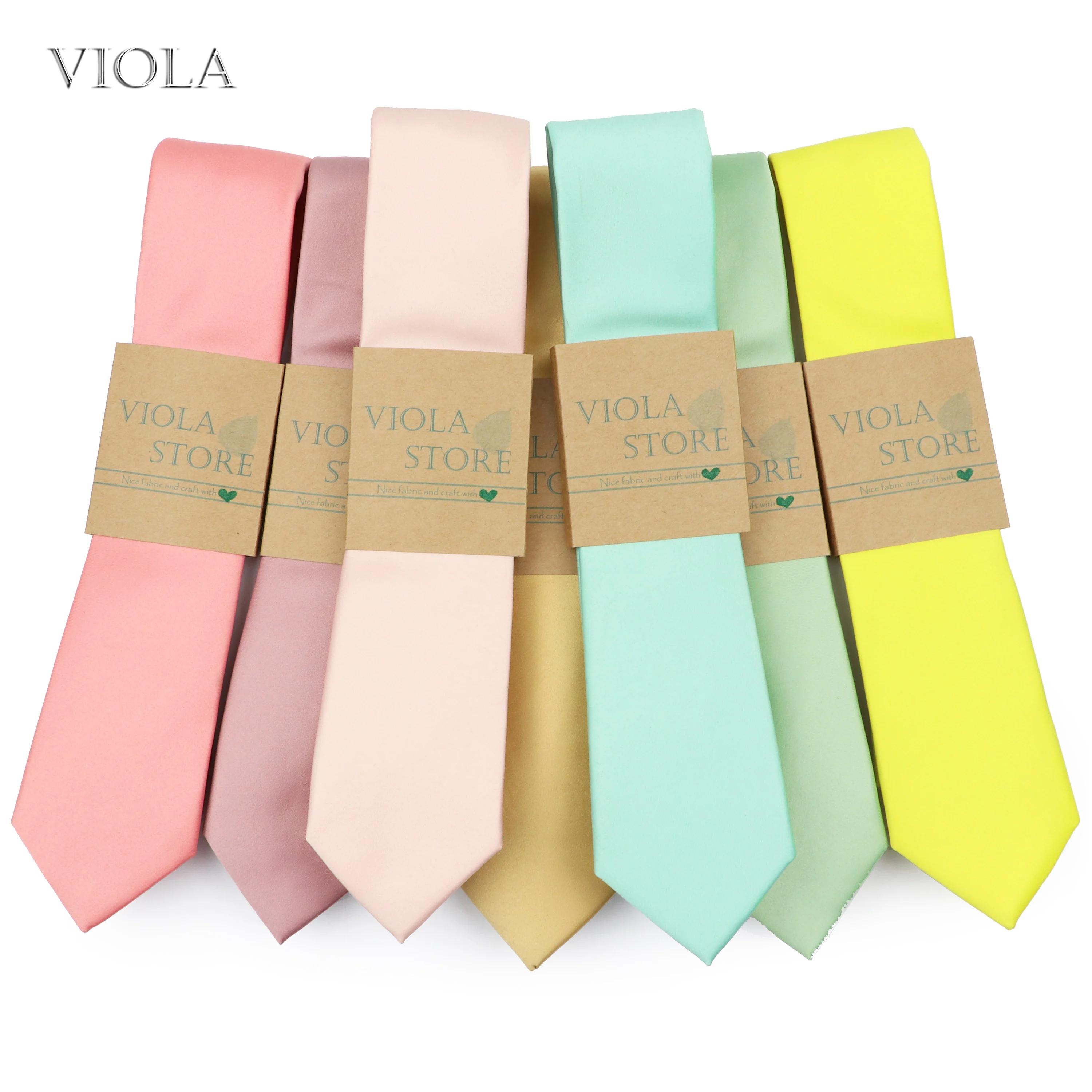 

Top Hot Colors Pink Green Men Kids Women 6CM Necktie Sets Satin Polyester Narrow Wedding Grooms Party Suit Cravat Gift Accessory