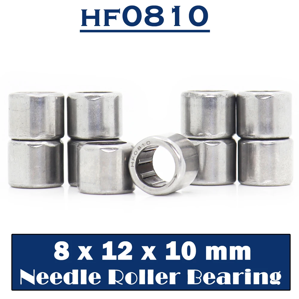 Rolamento hf0810 8*12*10mm (10 peças) copo desenhado, embreagem de rolo hf081210, rolamento de agulha