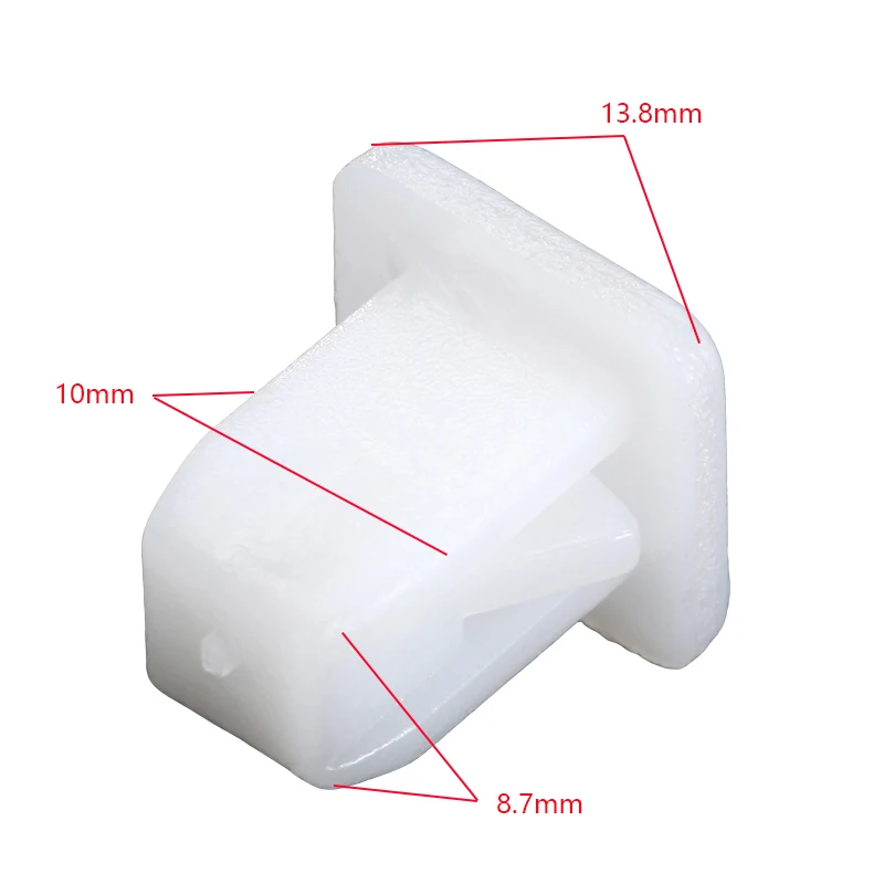 50Pcs Square White Auto Bumper Fastener Rivet Retainer Push Car Cover Fender Car Door Clamp Panel Clip Auto Plastic Fasteners