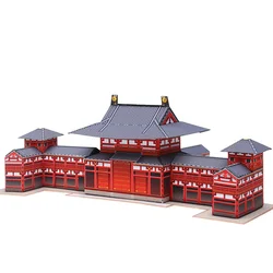 Japan Phoenix Hall Temple Folding Mini 3D Paper Model Papercraft House DIY Art Origami Building Kids Adult Craft Toys QD-130