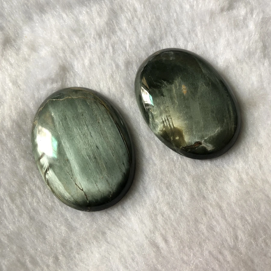 Wholesale 2pcs Natural Hawks Eye Stone Bead,30x40mm 22x30mm 18x25mm 15x20mm Oval Gem Stone Bead Cabochon Ring Face For Jewelry