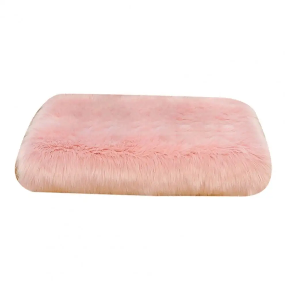 Exquisite Workmanship Doormat Wide Application Polyester Faux Fur Sheepskin Simple Area Rug for Home