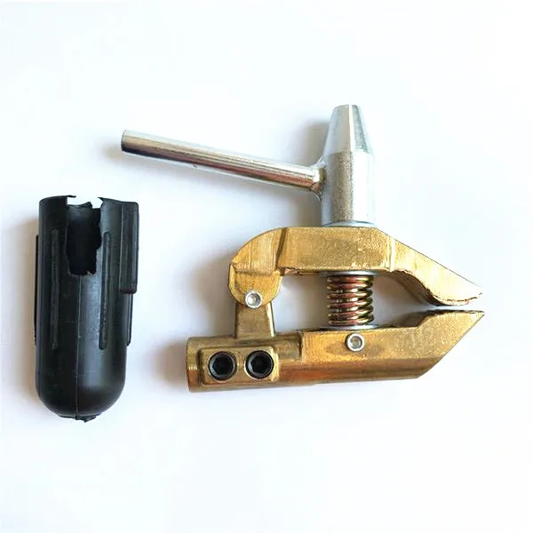 Abrazadera de tierra Abrazadera de tierra 600A Cuerpo de cobre lleno Tipo de tornillo resistente para máquina de soldadura por submersión de plasma MIG MMA TIG