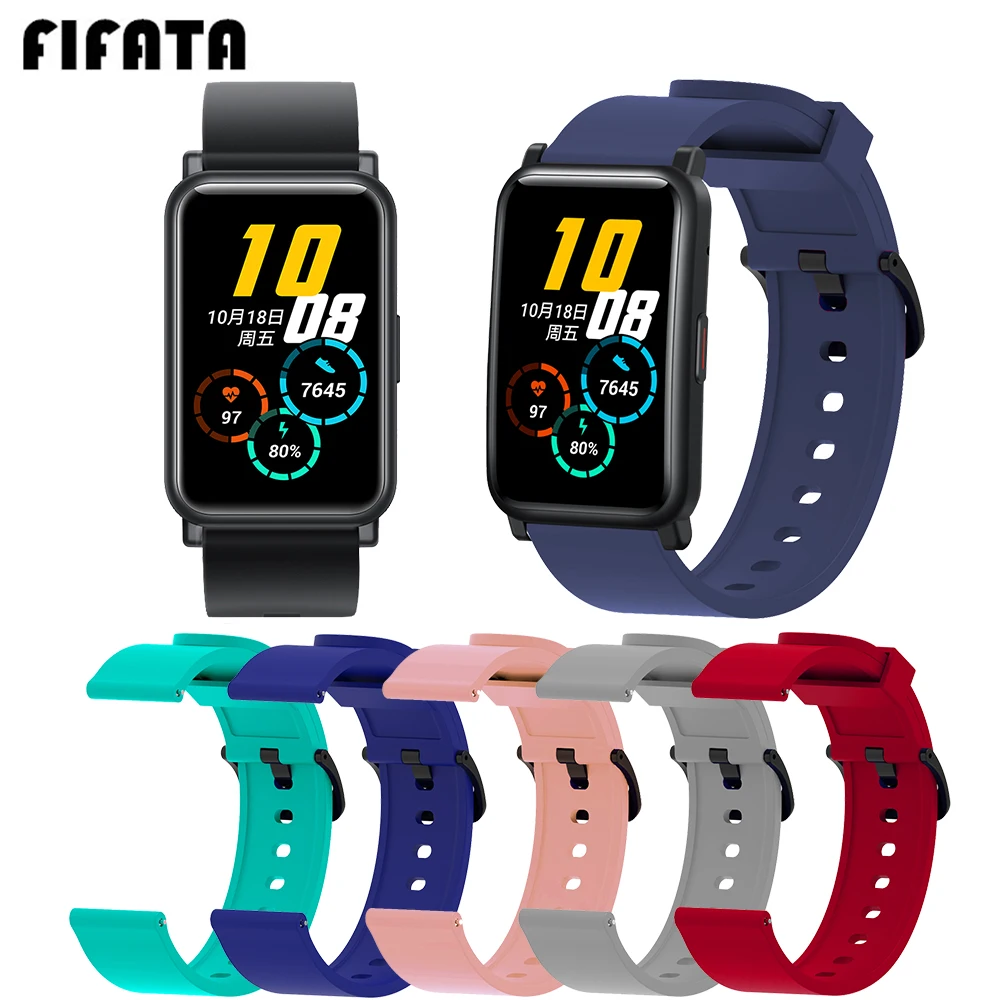 FIFATA 20MM Sport Strap For Huawei Honor ES/Huami Amazfit GTS/GTS 2/Neo/Garmin Venu/Vivoactive 3 Smart Watch Silicone Wristband