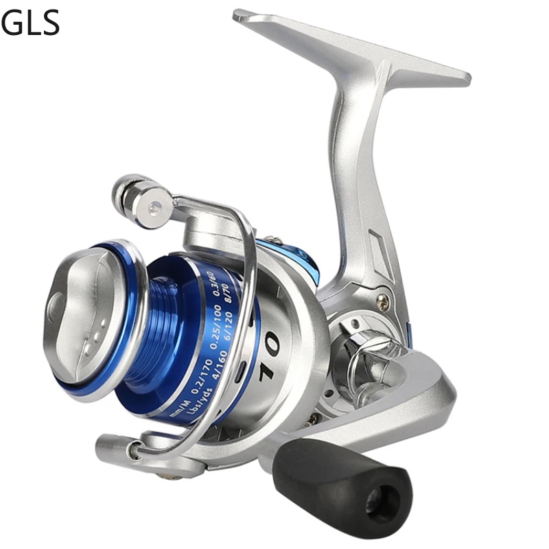 GLS Brand New 5.2:1 High-speed Saltwater Bass 500-Series Mini Fishing Reel Metal Spool Spinning Wheel Fishing Tackle