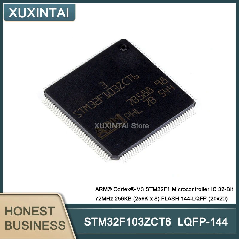 5Pcs/Lot New Original  STM32F103ZCT6 STM32F103  MCU Microcontroller IC 32-Bit 72MHz 256KB (256K x 8) FLASH 144-LQFP (20x20)