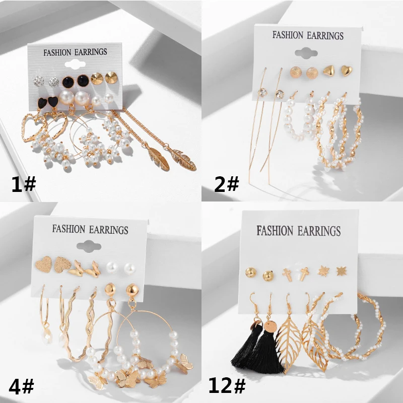 17KM Vintage Tassel Acrylic Earrings For Women Bohemian Earrings Set Big Dangle Drop Earring 2020 Brincos Female Fashion Jewelry