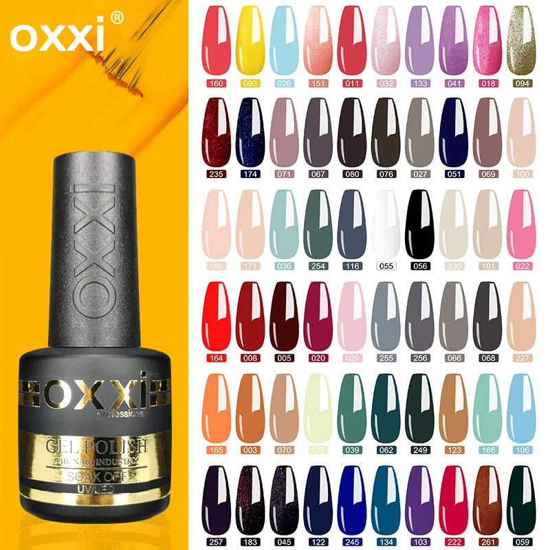 OXXI Latest 60 Colors Gel Polish Nail Art Semi-permanent Varnish Gellak uv Led Varnish Hybrid for Manicure Enamels Gel Varnishes