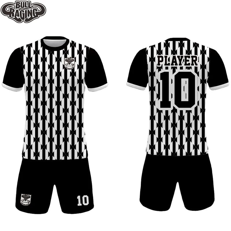 red white personal design retro soccer club short sleeve uniform custom football training sets