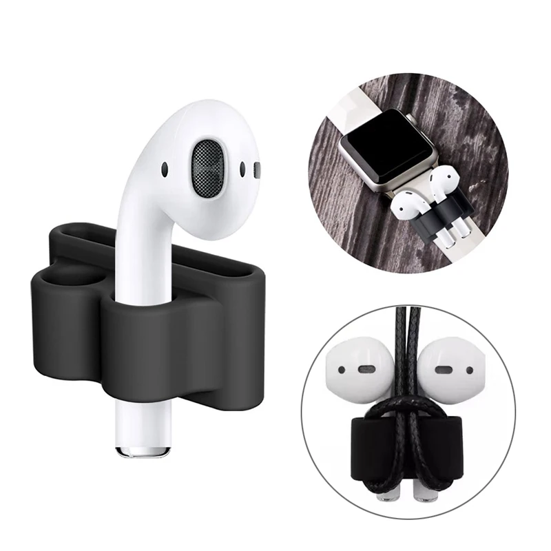 Wireless Earphone Storage Protect Silicon Case Watch Case for Apple Airpods Fixed Holder Portable Anti-lost Cover