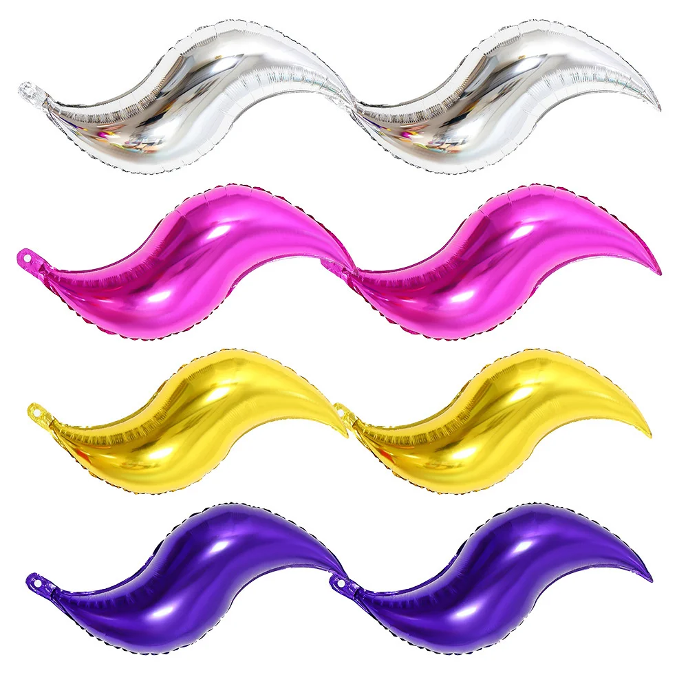 24 inch S shaped balloon mermaid fish tail shape balloon children birthday party wedding decoration aluminum foil balloon