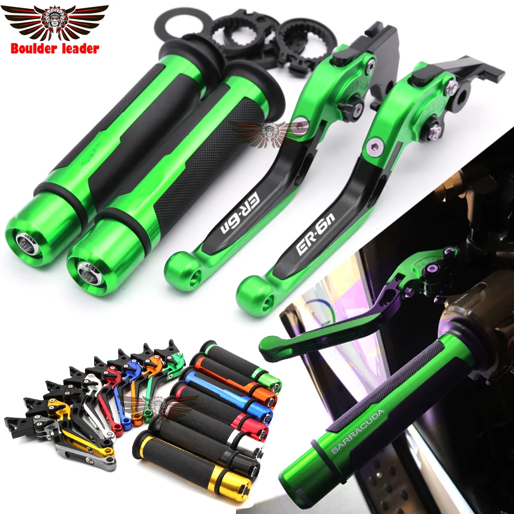 

For Kawasaki ER6N ER-6N ER 6N 2009-2021 Motorcycle Accessories Handlebar Grips Adjustable Extendable Folding Brake Clutch Levers