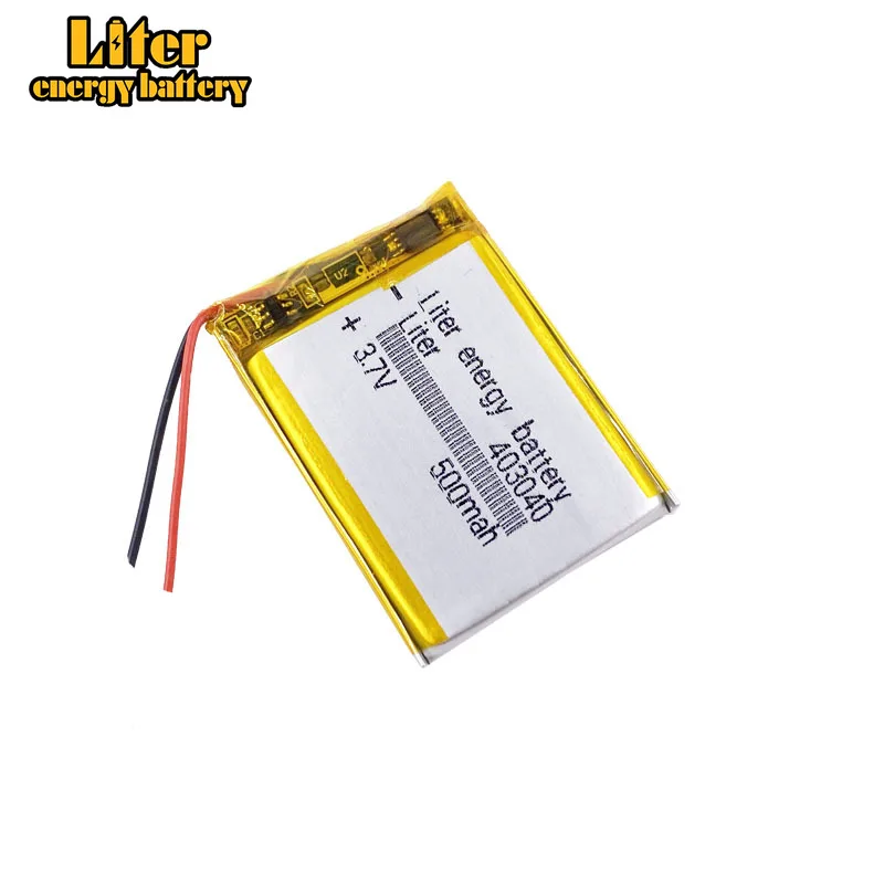 Polymer battery 500mah 3.7V 403040 smart home MP3 speakers Li-ion Rechargeable batteries for dvd,GPS,mp3,mp4,bluetooth speaker