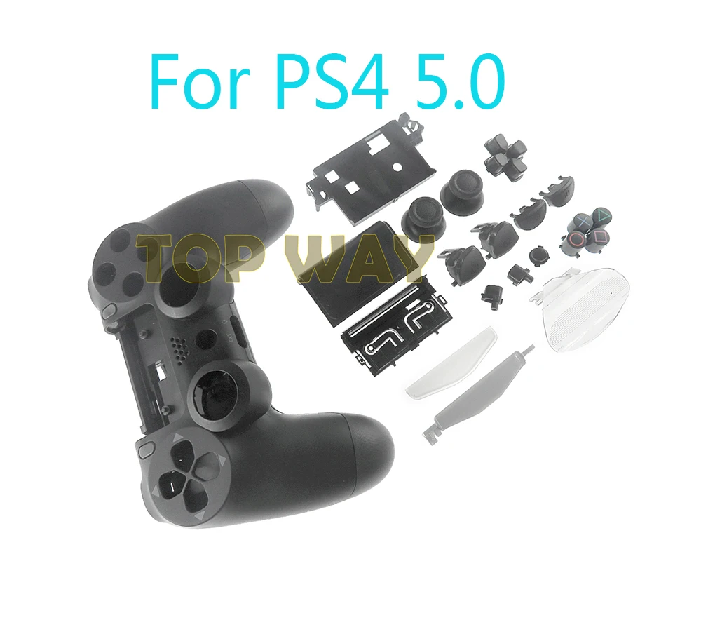 1 قطعة غطاء كامل الإسكان ل PS4 نسخة 5.0 كامل قذيفة تحكم استبدال أجزاء عصا التحكم JDS-050 JDS 055 JDM050