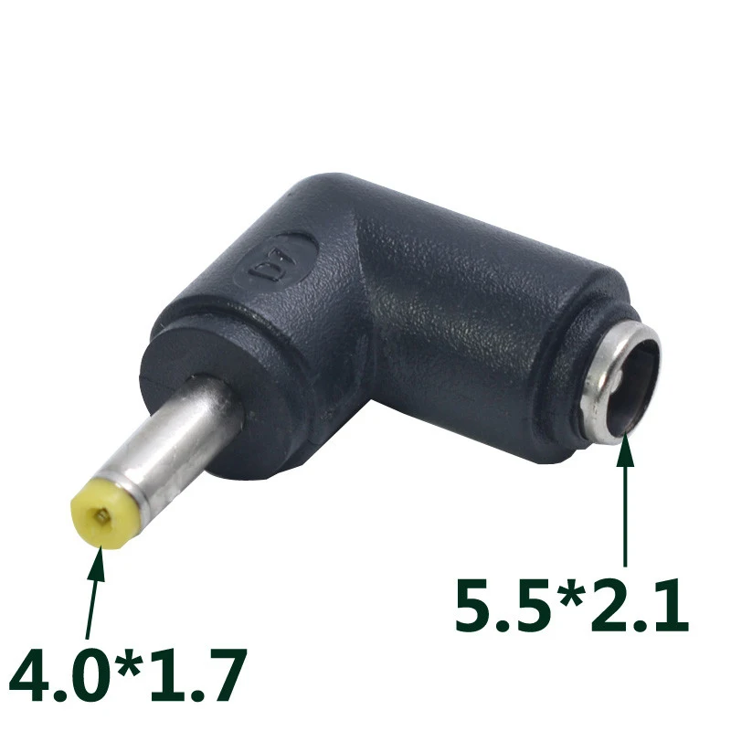 DC Connector 5.5 x 2.1MM Female Power Adapter to 3.0×1.35,5.0*3.0,4.0×1.7, 5.5×2.1,5.5×2.5,6.3×3.0,6.0×4.4MM Male 90 Degree