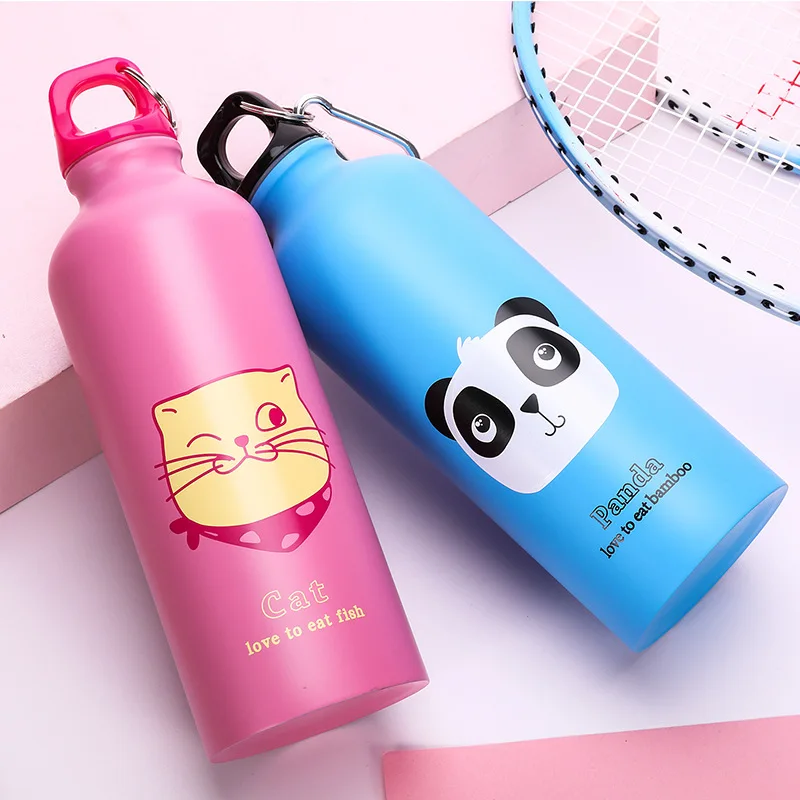 500ml Stainless Steel Sports Bottle Portable Gift Cup Animal Creative Cartoon Cup