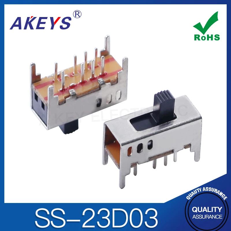 

SS-23D03 (2P3T) Three octopod/hexapod vertical sliding toy switches at various heights