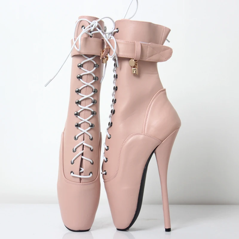 18CM Super High Heel Ankle Ballet Boots Sexy Fetish Women Boots Custom Colors