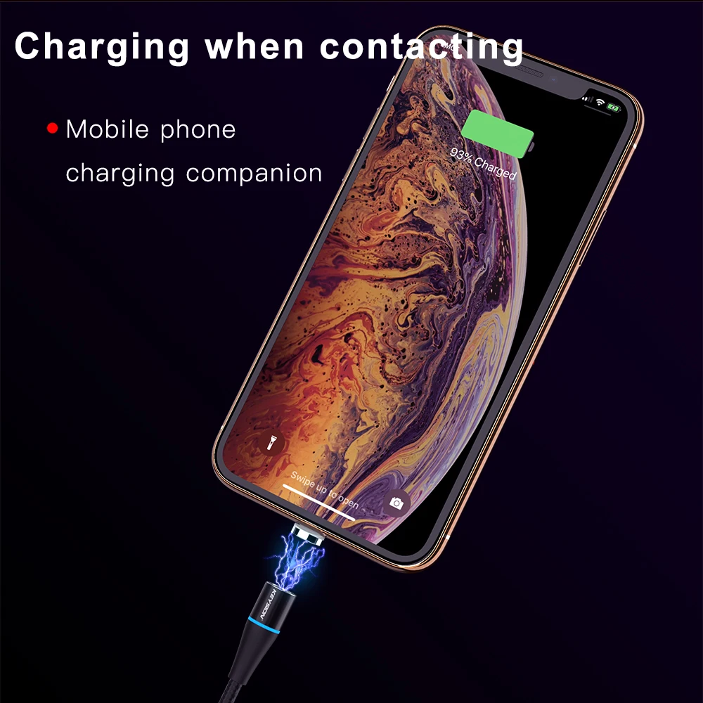 KEYSION 5A Magnetic USB Fast Charging Type C Cable for Samsung A52 Xiaomi Redmi Data Charge Cord for iPhone Huawei Micro Cable image 2