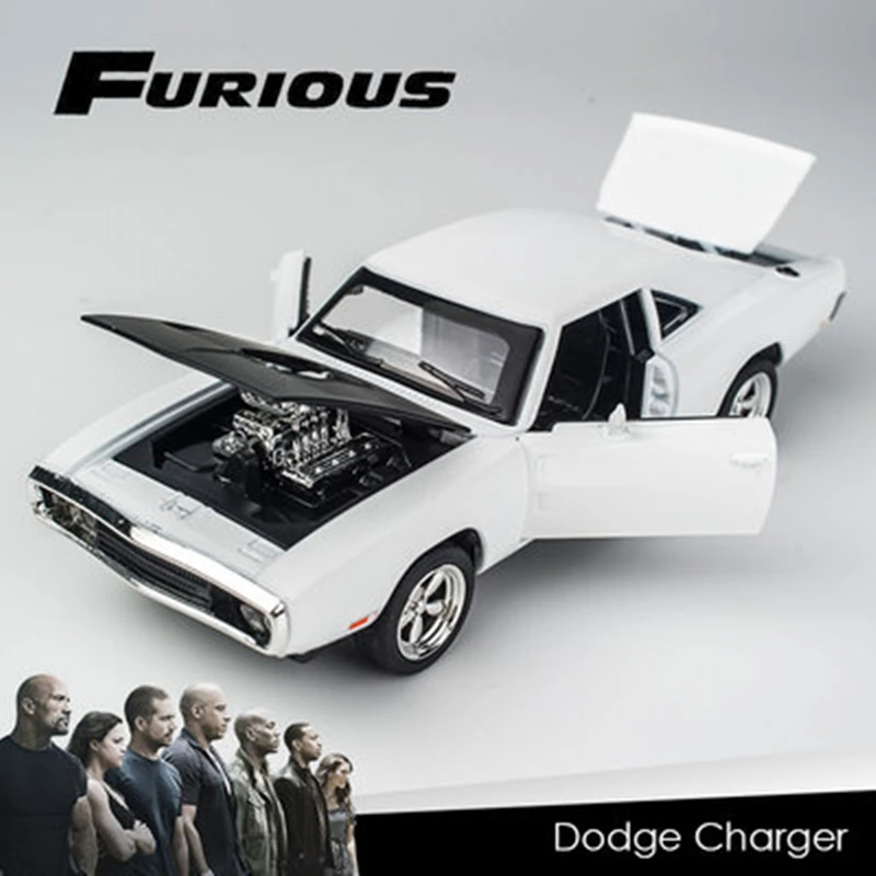 1:32 Dodge Charger Alloy Sports Car Model Diecasts & Toy Metal Muscle Car Model Simulation Sound Light Collection Kids Toy Gift