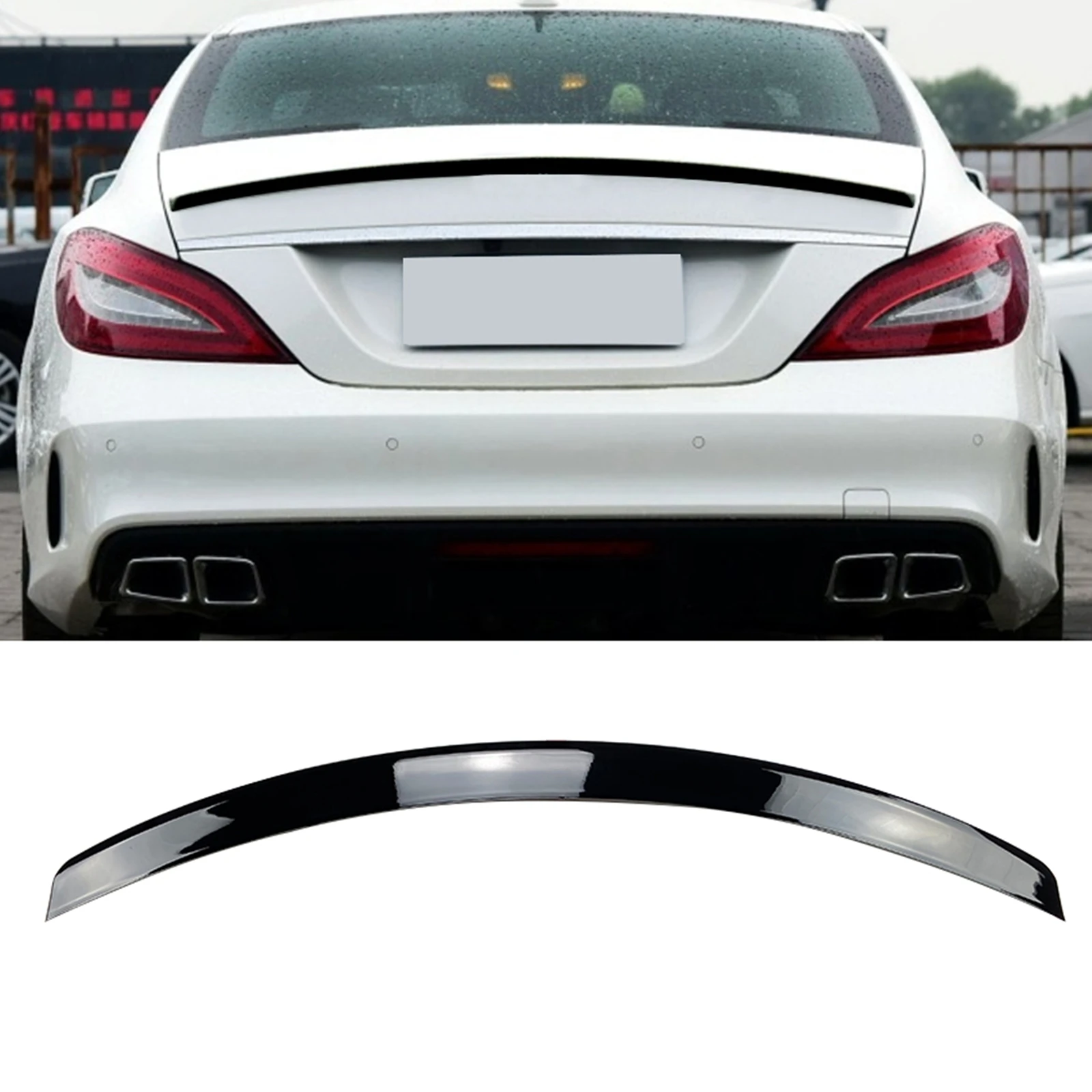 

Rear Trunk Spoiler Wing For Mercedes Benz CLS Class C218 2011-2017 CLS260/300 AMG Glossy Black Tailgate Lid Splitter Decklid Lip