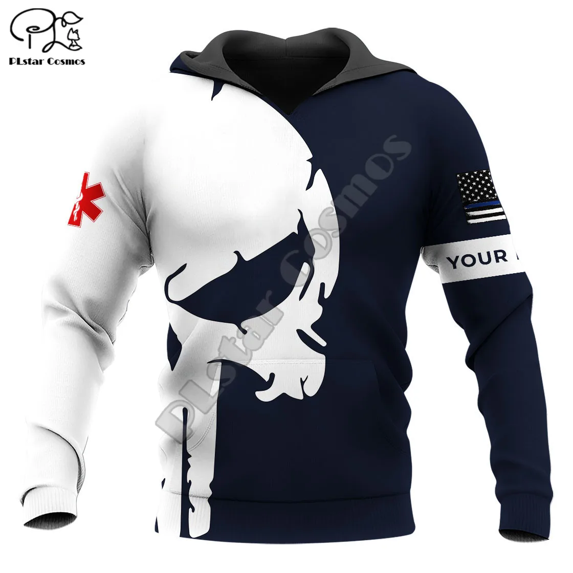 PLstar Cosmos EMS Emergency Medical Service 3D Printed Hoodies Sweatshirts Zip Hooded For Men/Women Casual Streetwear Style-E12