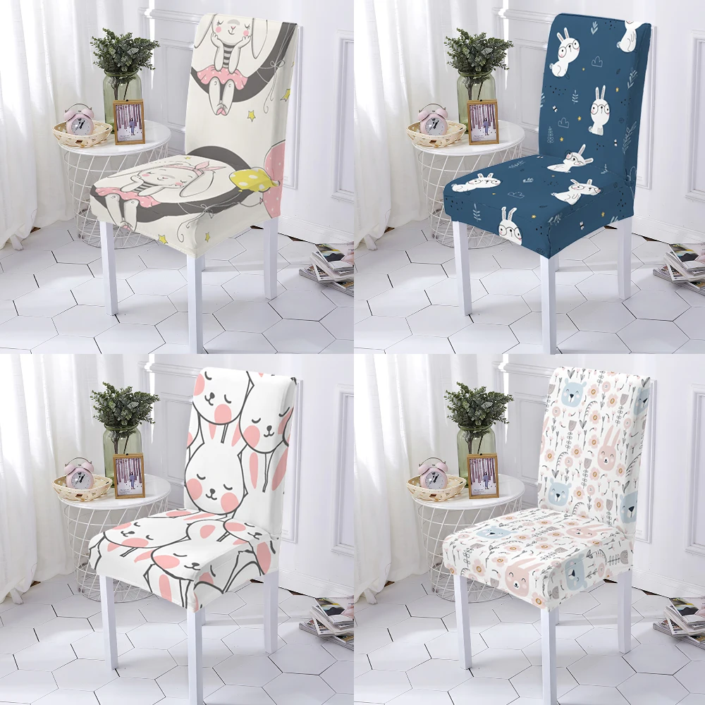 Panda  Animal Chair Cover Cute Washable Printing Multifunctional Seat Back Printing Party Printing 1/2/4/6psc