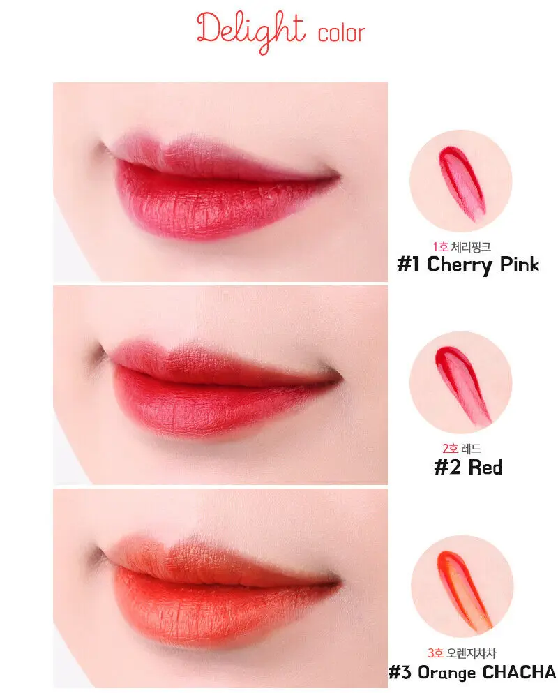 TONYMOLY Delight Tony Tint 2pcs Hot Sales Fruit Color Lip Idol Long Lasting Matte Gloss Cute Korea Cosmetics