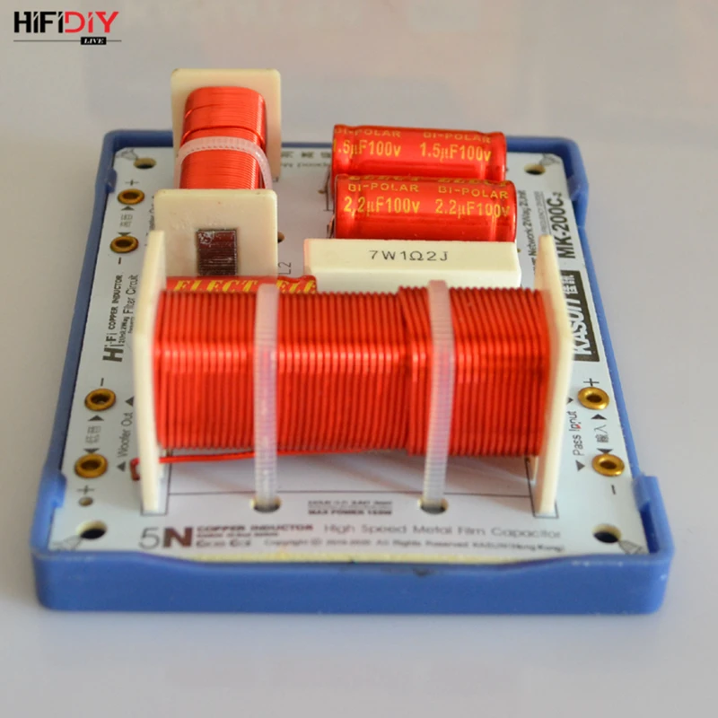 HIFIDIY LIVE  MK-200C 2 Way 2 speaker tweeter + bass  Unit HiFi home Speakers audio  Frequency Divider Crossover Filters