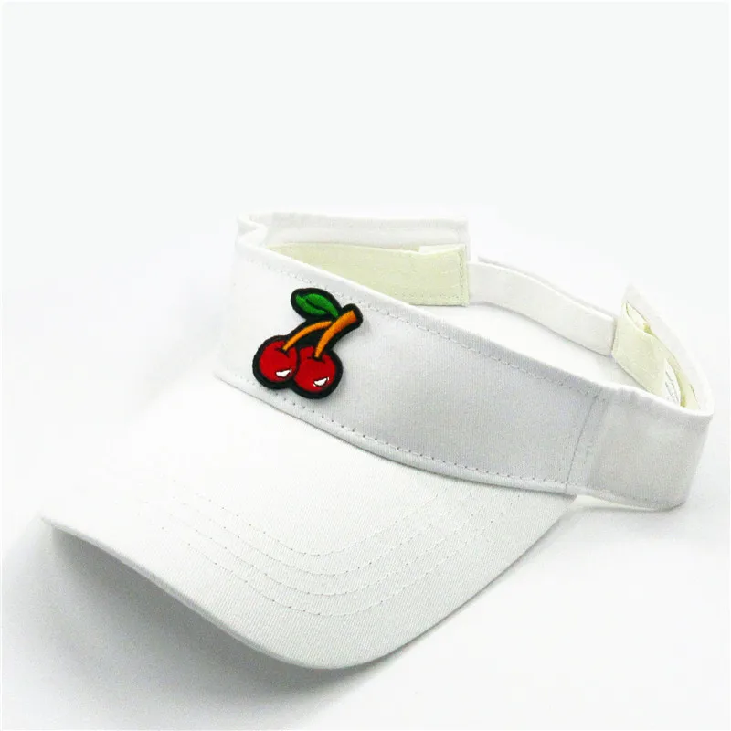 

Cherry fruit embroidery Visors Baseball Cap Adjustable Snapback cap for men and women 183