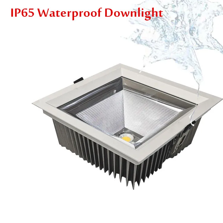 IP65 Waterproof LED Spot Light 10W 12W 15W 20W Round Square Recessed Downlight Bathroom Ceiling Lamp 3000K/4000K/6000K