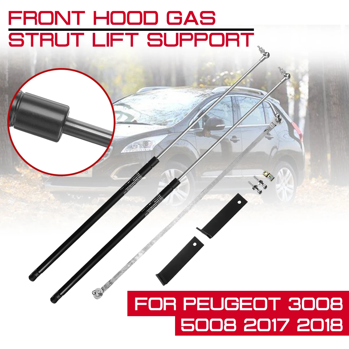 

For Peugeot 3008 5008 2017 2018 Car Front Engine Cover Bonnet Hood Shock Lift Strut Struts Bar Support Rod Arm Gas Spring