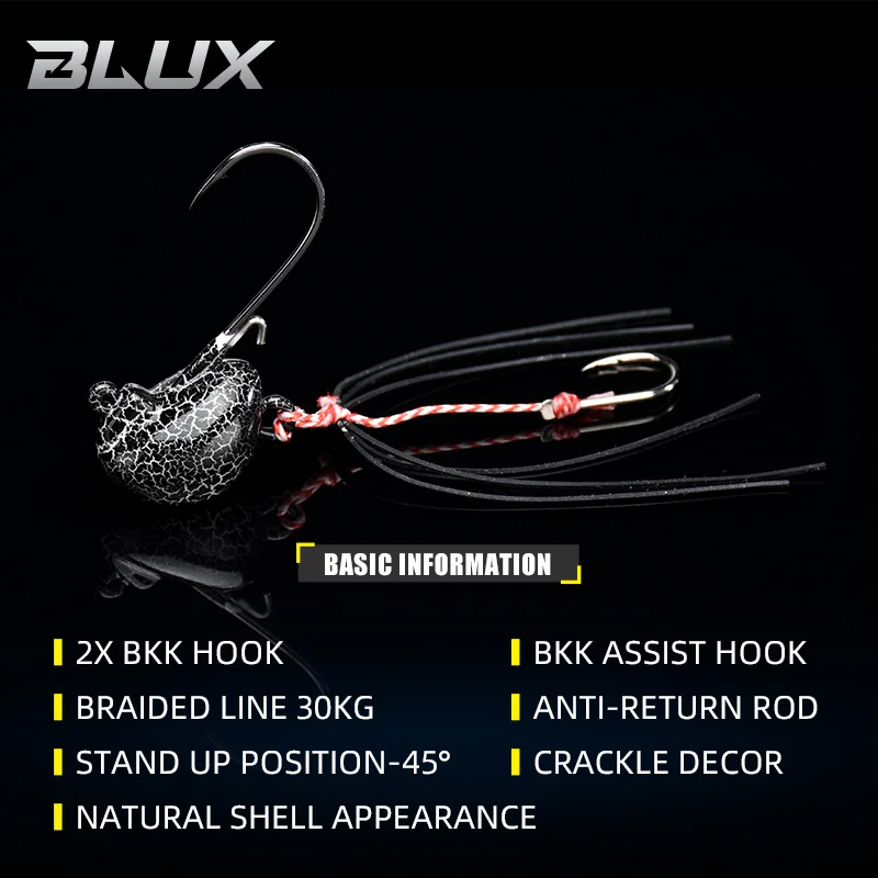 BLUX 20g 30g 40g DEEP CONTROL UP Tenya Madai Jig Kabura Salzwasser Angelköder Jighead Meer Bootfahren Köder Garnelen Gummirock