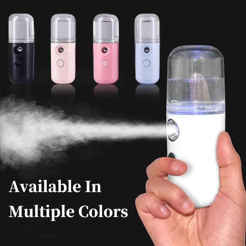 Mini 30mL Face Steamer USB Rechargeable Nano Facial Mister Beauty Portable Humidifier Diffuser Moisturizing Skin Care Tools