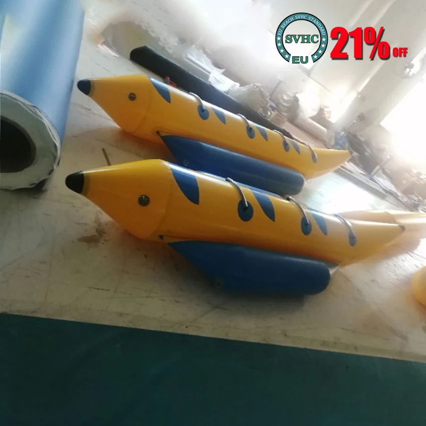 

1PC Banana boat on water Inflatable water fish water banana boat large surf water inflatable toys Double row of 6 seats