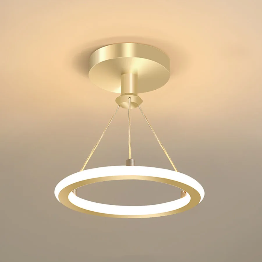 

Modern LED Pendant Lamp Nordic Simple Round Ring Hanging Light Bedroom Living Room Kitchen Bar Coffee Shop Decor Light Fixture